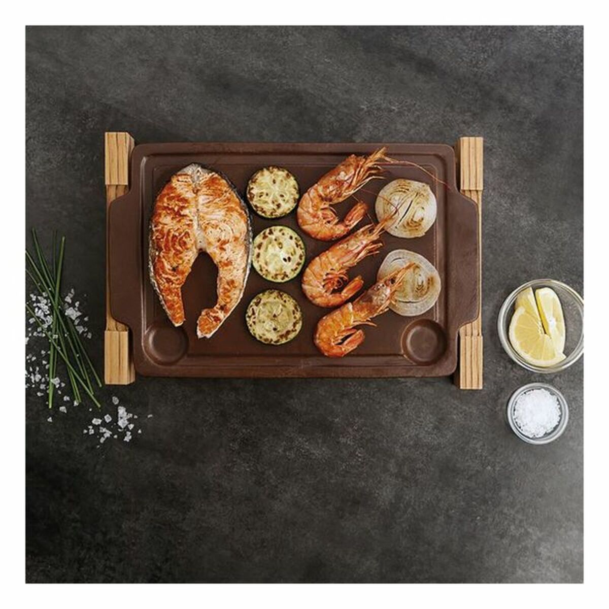 Matlagingsgrill i Stein Anaflor Keramikk (36,5 X 24 cm)